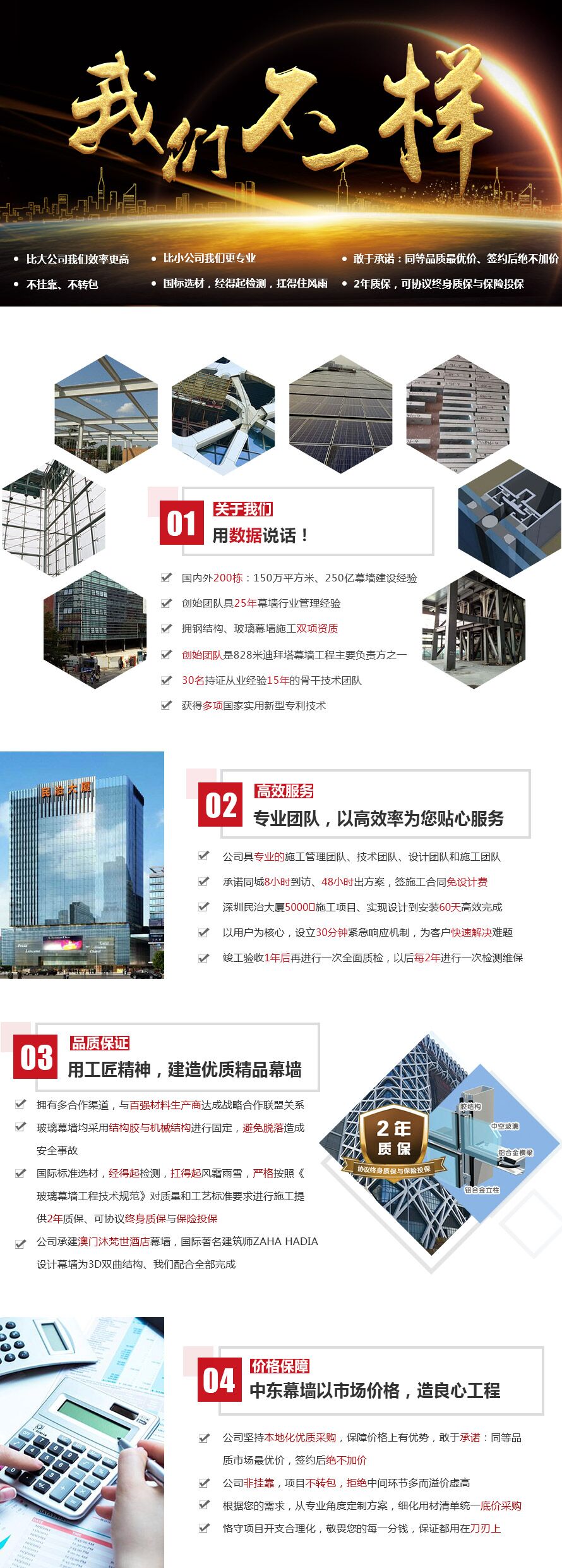 点支式玻璃幕墙-香港科学馆A座铝板幕墙